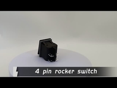 DC 12V 20A κουμπί LED μεταλλικό πάνελ αλουμινίου ασήμι 4PIN ON OFF Rocker διακόπτης για αυτοκίνητο σκάφος RV