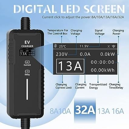 GBT 3.5KW 7KW IP65 Συμπληρωματικά φορητά φορητά φορτιστήρια ηλεκτρικών οχημάτων Ανθεκτική σε καιρικές συνθήκες και προστασία από ρεύμα