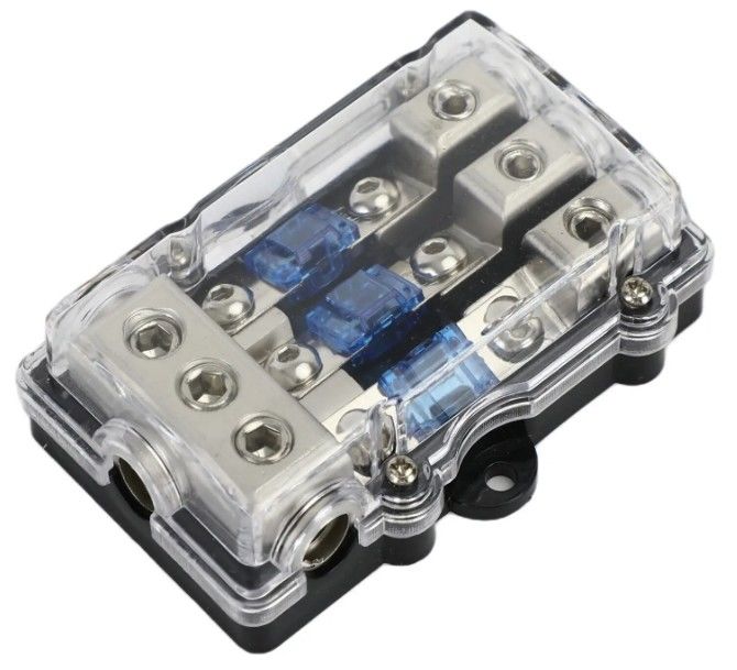 3Way Car Mini ANL Blade Fuse Holder Stereo Audio Power Distribution Block 60 Amp Πίνακας τοποθέτησης του καλωδίου