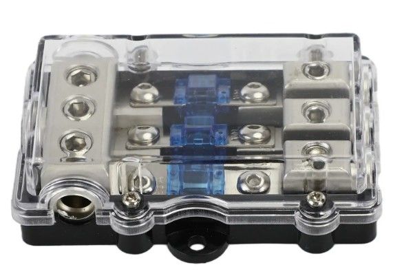 3Way Car Mini ANL Blade Fuse Holder Stereo Audio Power Distribution Block 60 Amp Πίνακας τοποθέτησης του καλωδίου