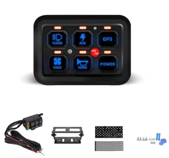 6 Gang 12V Led Switch Panel RGB Kit Αυτοματοποιημένο ελαττωματικό καθολικό διακόπτη φωτός με APP