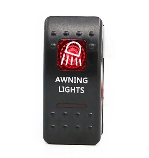12V 24V φωτισμένο μπλε φως LED σύμβολο αδιάβροχο λέιζερ On / Off Boat Rocker Switch για αυτοκίνητο πλοίο Marine RV