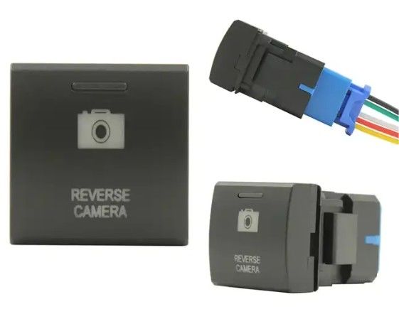 Προσαρμοσμένο λογότυπο DC 12V 3A ΕΠΙΣΤΡΕΥΣΗ Καμερας LED Πιεστικός διακόπτης για Toyota Square Landcruiser Prado