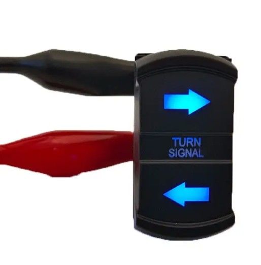 Νέο στυλ Custom DIY Icon DC 12V 7Pin ON-OFF LED Μπλε Φως Σινιάλο Στροφής Rocker Διακόπτης Για αυτοκίνητο 4X4 φορτηγά πλοία