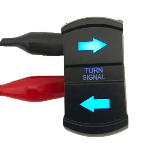 Νέο στυλ Custom DIY Icon DC 12V 7Pin ON-OFF LED Μπλε Φως Σινιάλο Στροφής Rocker Διακόπτης Για αυτοκίνητο 4X4 φορτηγά πλοία