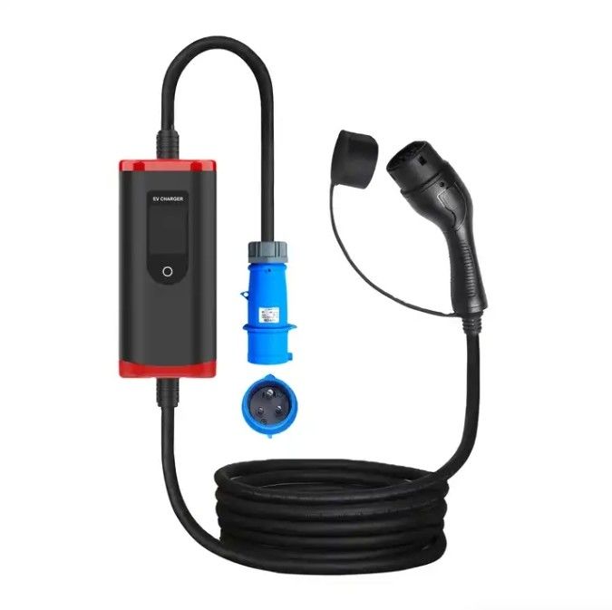 Προσαρμοσμένο IP65 16A-40A ρυθμιζόμενο SAE J1772 τύπου 1 φορητό φορτιστή αυτοκινήτου EV φορητό σταθμό φόρτισης