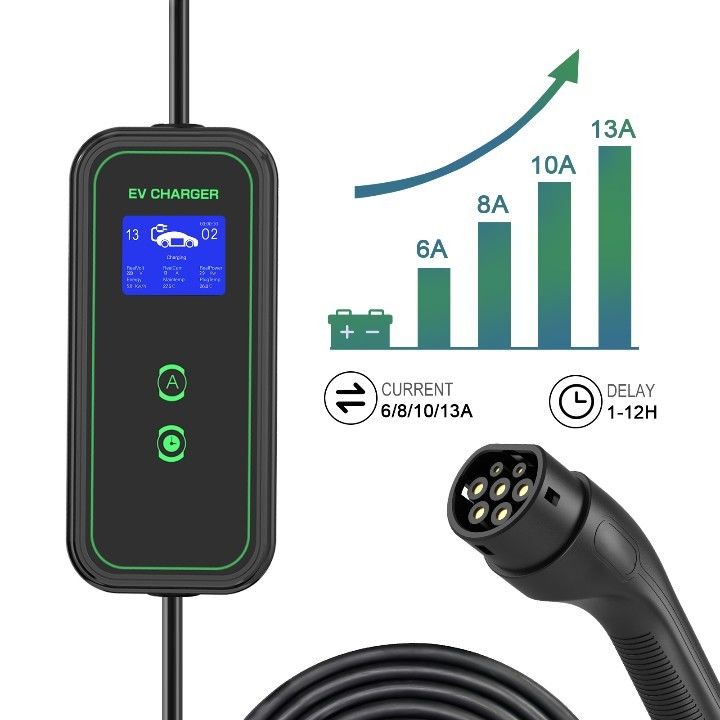GBT 3.5KW 7KW φορητό καλώδιο φόρτισης εναλλασσόμενου ρεύματος για το σπίτι φορητό φορητό φορτιστή EV Tpe Jacket