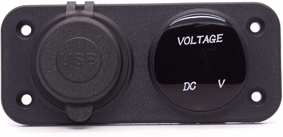 DC 12V 24V LED ψηφιακό μετρητή βολτ διπλής πρίζας USB πίνακα πρίζας 3.1A φορτιστή
