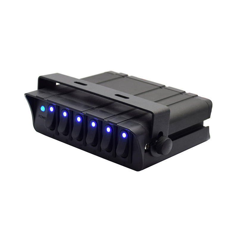 6 Gang Rocker Switch Box SPST On/Off Rocker Toggle Switch Panel 30Amp Max 12 καλώδια AWG